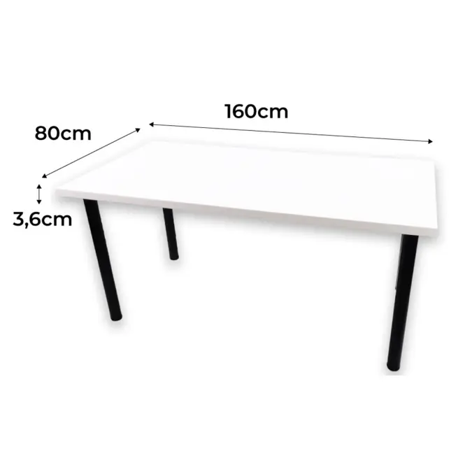Játék Íróasztal Top Fehér 160x80x3.6 Modell 0