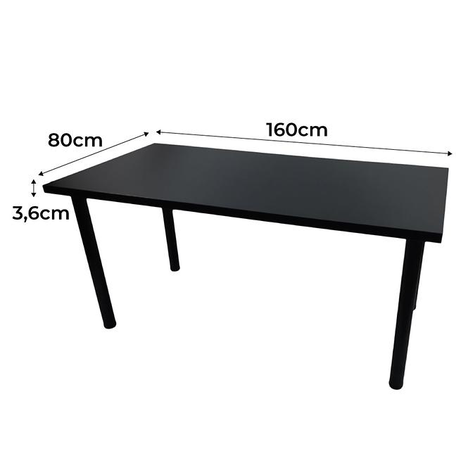 Játék Íróasztal Top Fekete 160x80x3.6 Modell 0