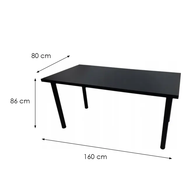 Játék Íróasztal Top Fekete 160x80x3.6 Modell 0