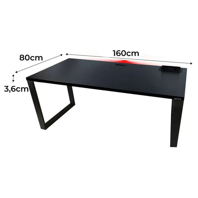 Játék Íróasztal Top Loft Fekete 160x80x3.6 Modell 3,2