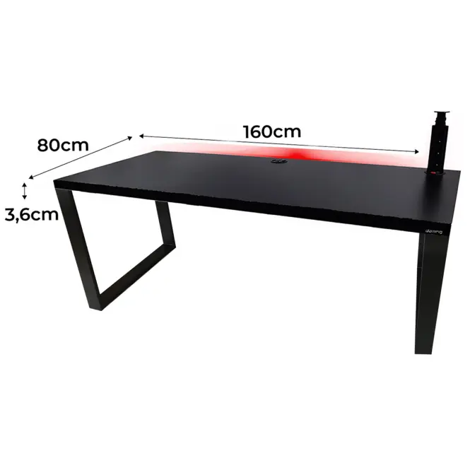 Játék Íróasztal Low Loft Fekete 160x80x3.6 Modell 3,2