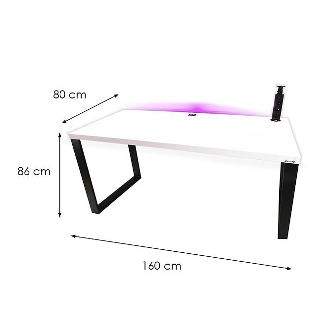 Játék Íróasztal Low Loft Fehér 160x80x3.6 Modell 3