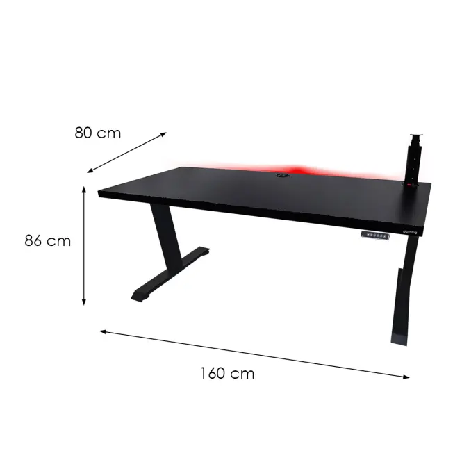 Játék Íróasztal Low Elektr. Fekete 160x80x3.6 Modell 3