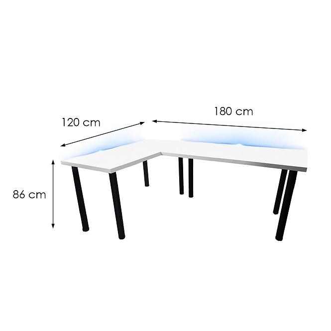 Játék Íróasztal Sarok Low Fehér 180x120x2.8 Modell 1