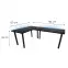 Játék Íróasztal Sarok Low Fekete 180x120x2.8 Modell 2,3
