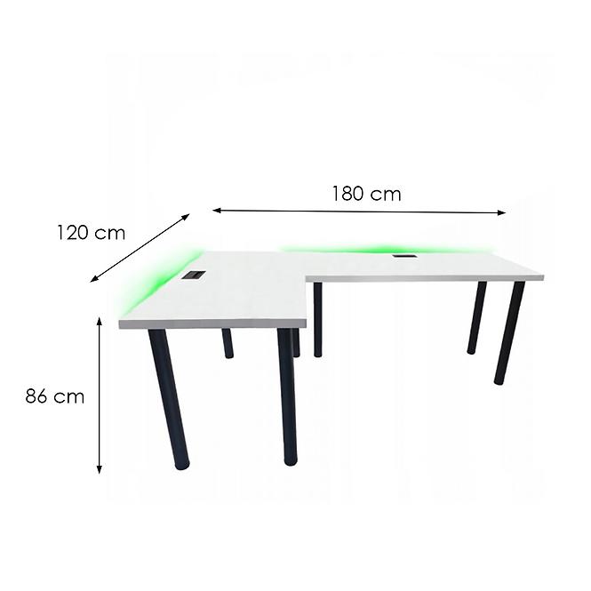 Játék Íróasztal Sarok Top Fehér 180x120x2.8 Modell 2