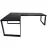 Játék Íróasztal Sarok Loft Low Fekete 180x120x1.8 Modell 0