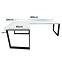 Játék Íróasztal Sarok Loft Low Fehér 180x120x2.8 Modell 1,2
