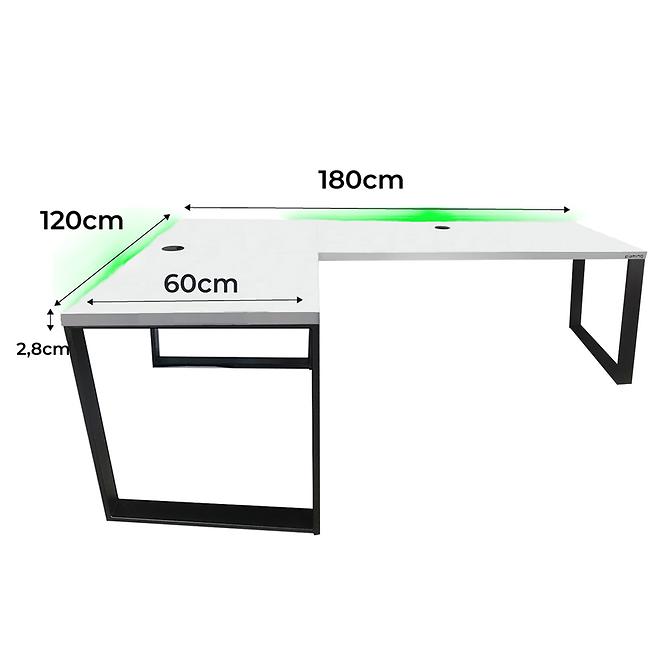 Játék Íróasztal Sarok Loft Low Fehér 180x120x2.8 Modell 2