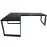 Játék Íróasztal Sarok Loft Low Fekete 180x120x2.8 Modell 0