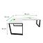 Játék Íróasztal Sarok Loft Top Fehér 180x120x2.8 Modell 2,3