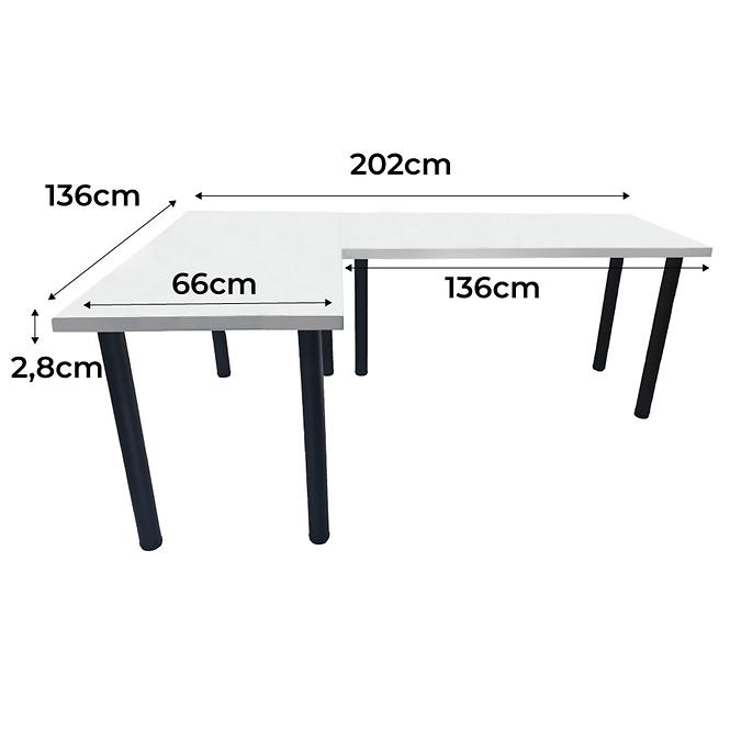 Játék Íróasztal Sarok Low Fehér 202x136x2.8 Modell 0