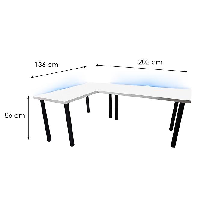 Játék Íróasztal Sarok Low Fehér 202x136x2.8 Modell 1