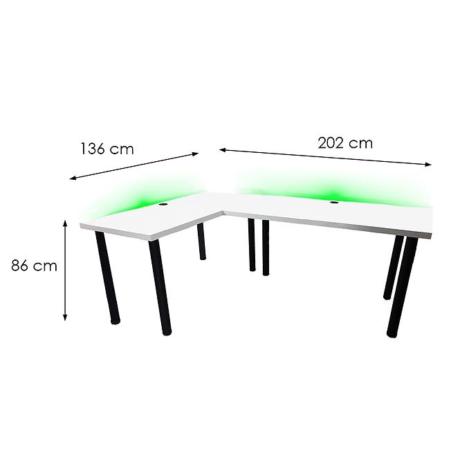 Játék Íróasztal Sarok Low Fehér 202x136x2.8 Modell 2