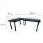 Játék Íróasztal Sarok Low Fekete 202x136x2.8 Modell 2,3