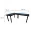 Játék Íróasztal Sarok Low Fekete 202x136x2.8 Modell 2,3