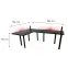 Játék Íróasztal Sarok Low Fekete 202x136x3.6 Modell 3,3