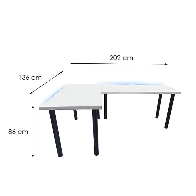 Játék Íróasztal Sarok Top Fehér 202x136x2.8 Modell 1