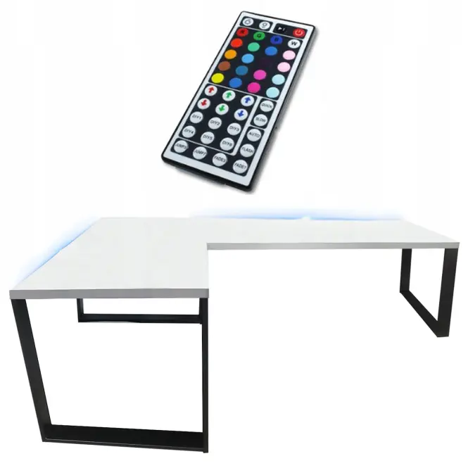 Játék Íróasztal Sarok Loft Low Fehér 202x136x2.8 Modell 1