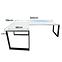 Játék Íróasztal Sarok Loft Low Fehér 202x136x2.8 Modell 1,2
