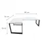 Játék Íróasztal Sarok Loft Low Fehér 202x136x2.8 Modell 1,3
