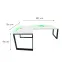 Játék Íróasztal Sarok Loft Low Fehér 202x136x2.8 Modell 2,3