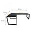 Játék Íróasztal Sarok Loft Low Fekete 202x136x2.8 Modell 1,3