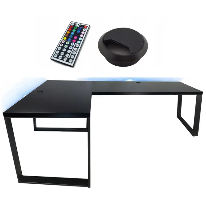 Játék Íróasztal Sarok Loft Low Fekete 202x136x2.8 Modell 2
