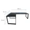Játék Íróasztal Sarok Loft Low Fekete 202x136x2.8 Modell 2,3