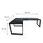 Játék Íróasztal Sarok Loft Low Fekete 202x136x2.8 Modell 2,3