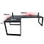 Játék Íróasztal Sarok Loft Low Fekete 202x136x3.6 Modell 3,2