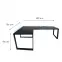 Játék Íróasztal Sarok Loft Top Fekete 202x136x2.8 Modell 2,3