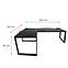 Játék Íróasztal Sarok Loft Top Fekete 202x136x3.6 Modell 3,3