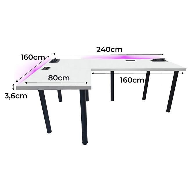 Játék Íróasztal Sarok  Top Fehér 240x160x3.6 Modell 3