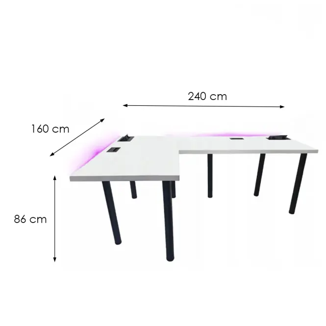 Játék Íróasztal Sarok  Top Fehér 240x160x3.6 Modell 3