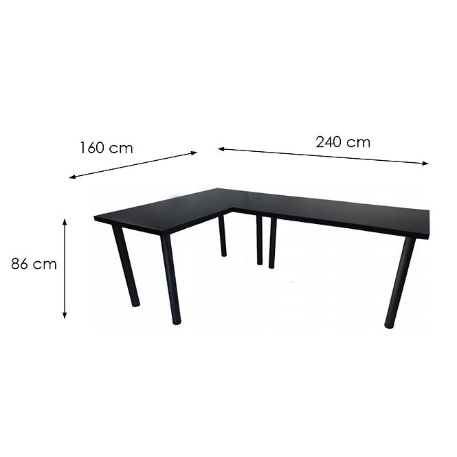 Játék Íróasztal Sarok  Top Fekete 240x160x3.6 Modell 0