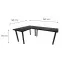 Játék Íróasztal Sarok  Top Fekete 240x160x3.6 Modell 0,3