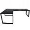 Játék Íróasztal Sarok Loft Low Fekete 240x160x3.6 Modell 0