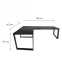 Játék Íróasztal Sarok Loft Low Fekete 240x160x3.6 Modell 0,3