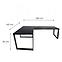 Játék Íróasztal Sarok Loft Low Fekete 240x160x3.6 Modell 0,3