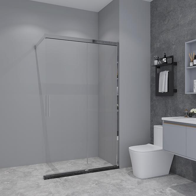 Zuhanyfal Walk-In Relax 100x200 króm