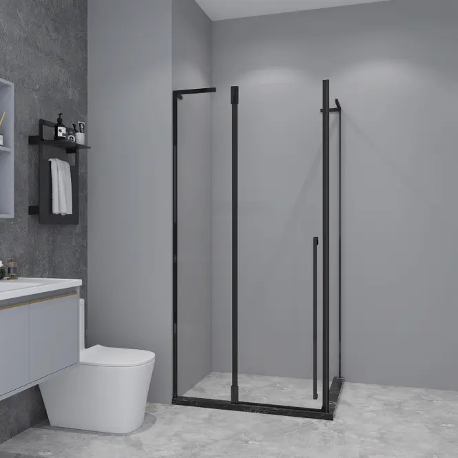 Zuhanykabin négyzet Bravo 90x90x195 black