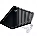 ZUHANYTÁLCA DIAMOND BLACK 90X90X5 K8543