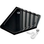ZUHANYTÁLCA DIAMOND BLACK 90X90X5 K8543