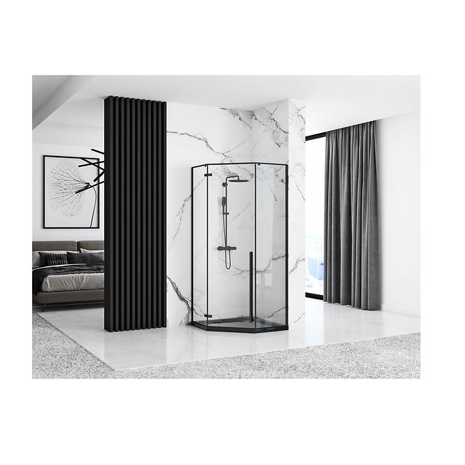 ZUHANYTÁLCA DIAMOND BLACK 90X90X5 K8543
