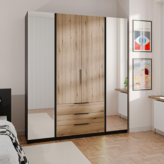Szekrény Kaja BL/EV 2 Tükör 2F 3S,6