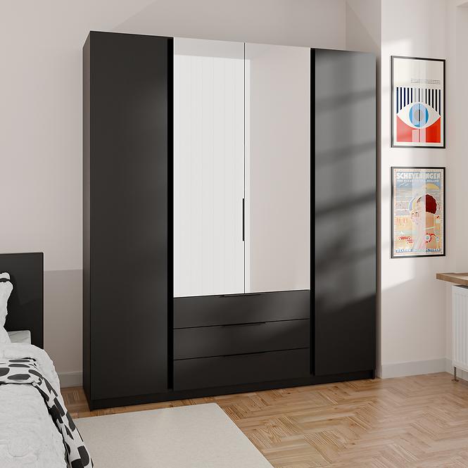 Szekrény Kaja BL/BL 2F 2 Tükör 3S,6