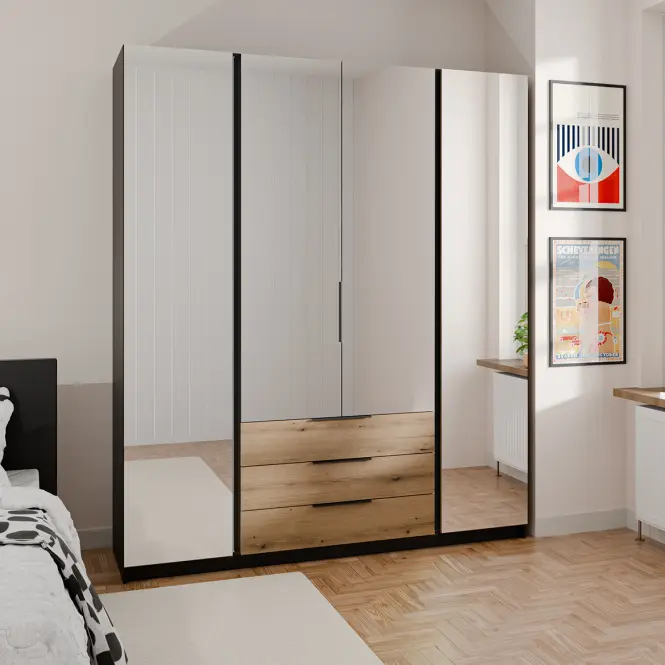 Szekrény Kaja BL/EV 4 Tükör 3S,6