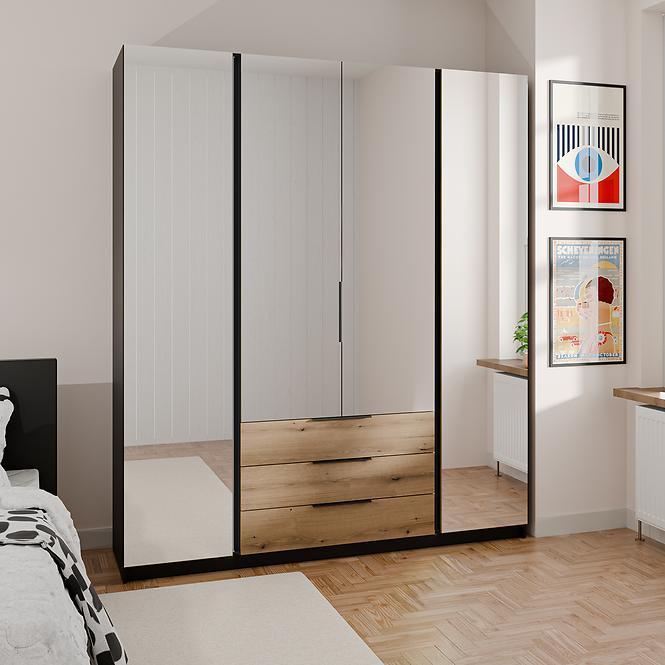 Szekrény Kaja BL/EV 4 Tükör 3S,6