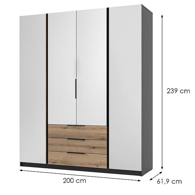 Szekrény Kaja BL/EV 4 Tükör 3S,2